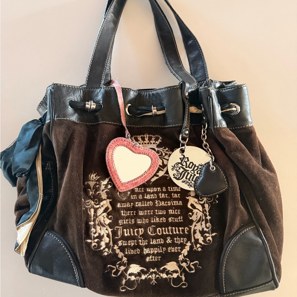 Juicy Couture Black and Brown Tote Bag